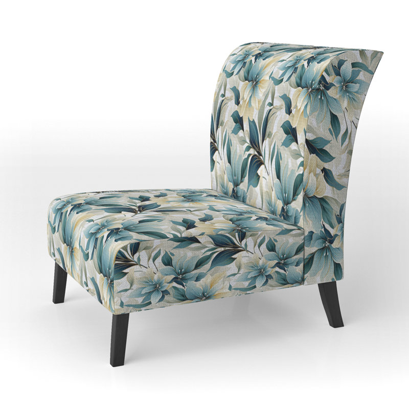 Fauteuil de chambre Oceanic, Toile océanique à motif tropical