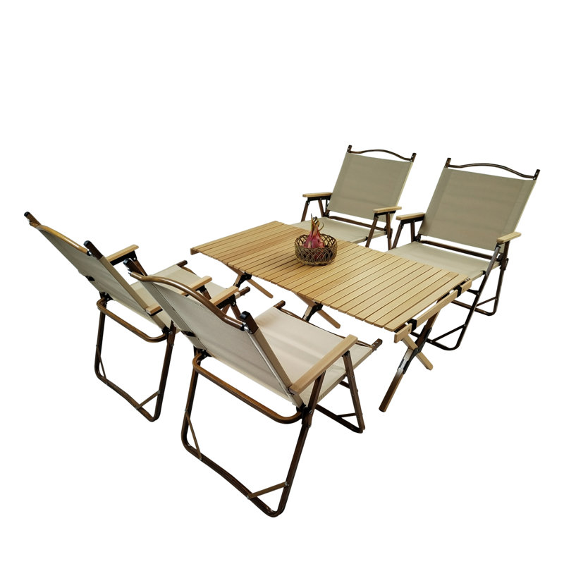 Multi-Function Foldable And Portable Dining Set, 1 Dining Table & 4 Folding Chairs