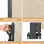 Auvent latéral rétractable, imperméable, intimité pour la cour, le jardin, le balcon, beige, 118 po x 63 po, structure en métal, fonction manuelle et écran de remplissage imperméable, base