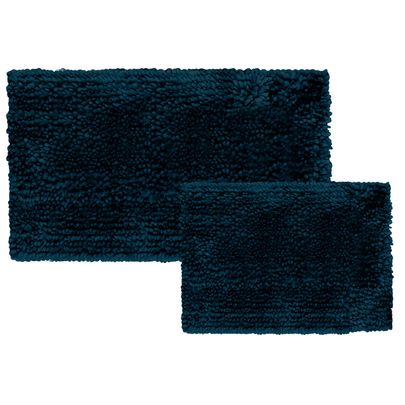 Microfiber Non-Slip Bath Rug, Black