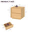 Table de chevet en bois 18,9 po avec 2 tiroirs (ensemble de 2)-883965642