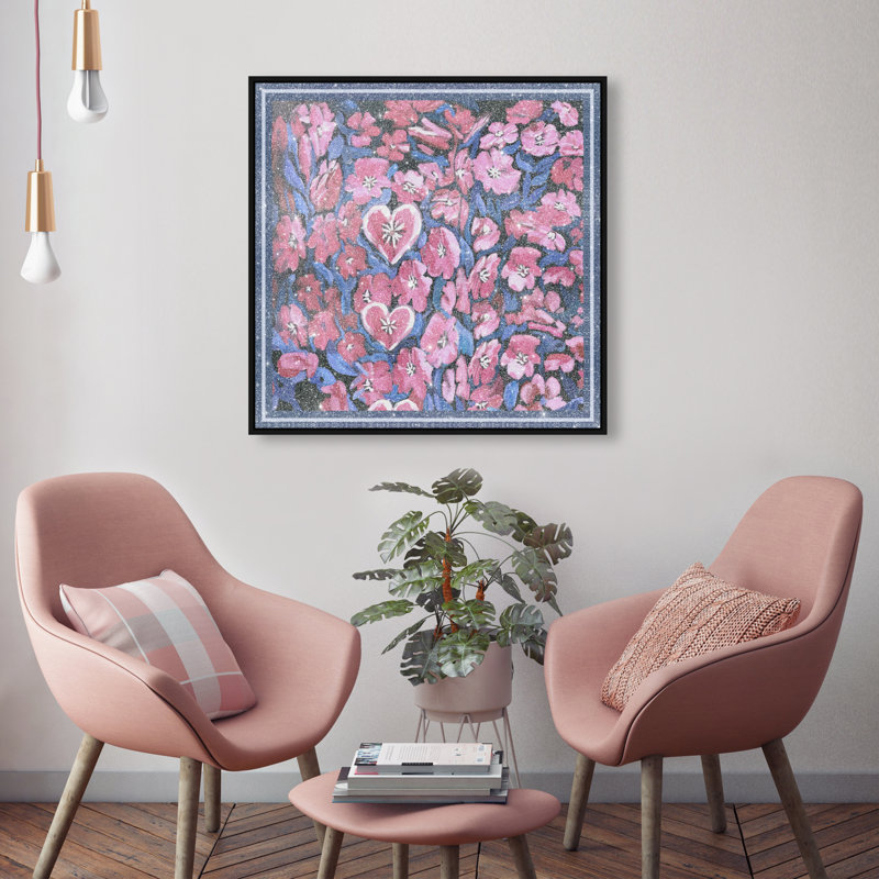 Yours Forever Canvas Fashion Print by Oliver Gal, Black Frame, 12 x 12, 25"H x 25"W, Black Floater Frame