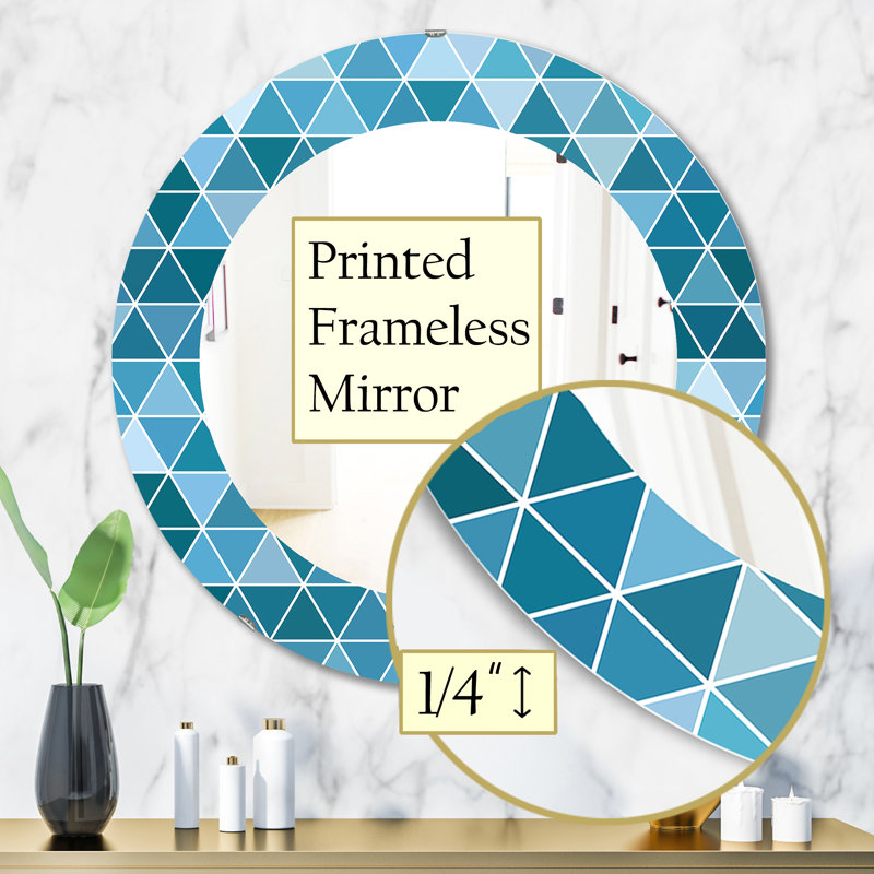 Miroir mural Triangular Colourfields 34, H 31,5 po x l po