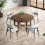 Round multilayer solid board dining table set