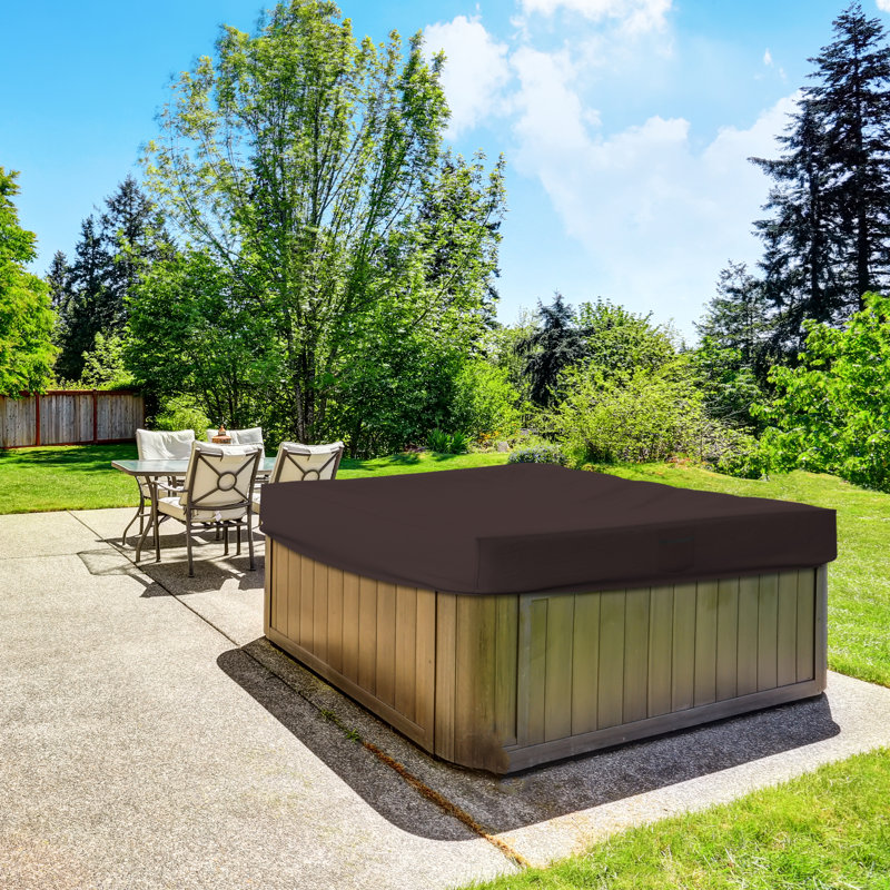 Heavy Duty Hot Tub Jacuzzi Outdoor Gazebo Covers/ Cover for Hot Tub, 14" H x 90" W x 90" D, Brown