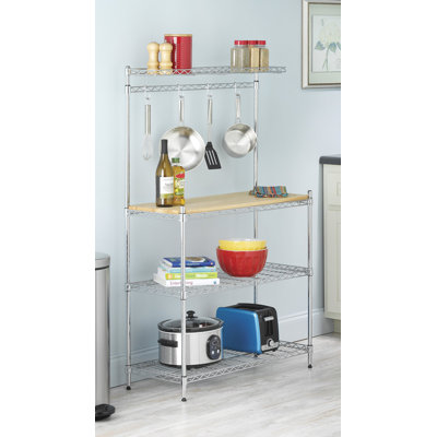 Quinton 36.25'' Chrome Standard Baker's Rack