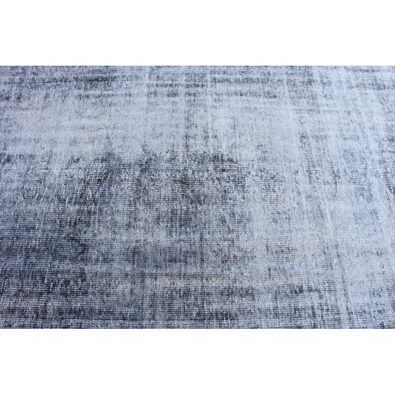 Authentic Turkish Rug in Vintage Style with Grey Design Ideal for Living Room and Bedroom Enhancement