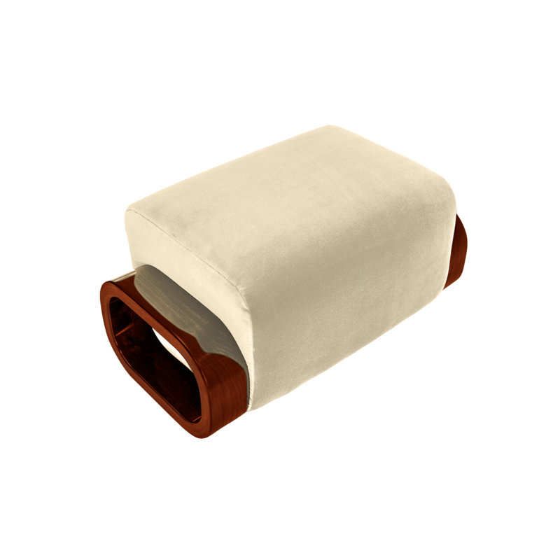 Cayenne Ottoman, Shell Velvet
