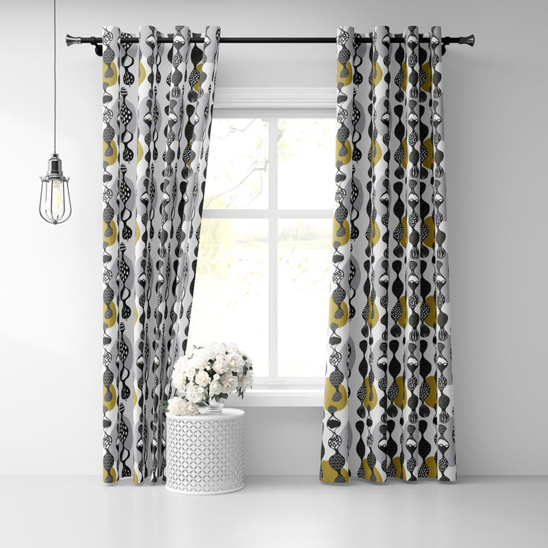 Paire de rideaux semi-transparents avec œillets Ises, l 50 po x L 90 po