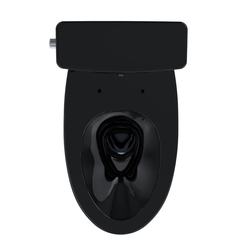 Drake® Dual-Flush Elongated Two-Piece Toilet, 12", Ebony