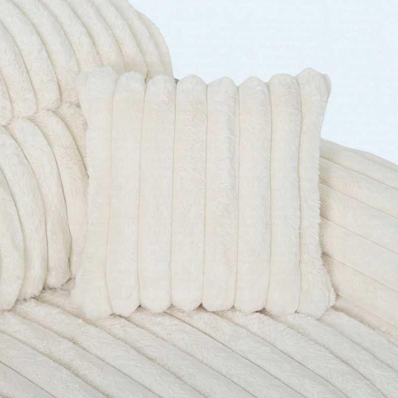 Canapé méridienne moderne 65,25 po Cloud, Beige