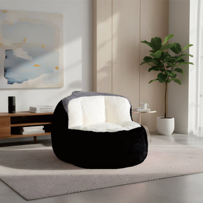 Fauteuil à billes rembourré, fauteuil de plancher moderne avec poignées