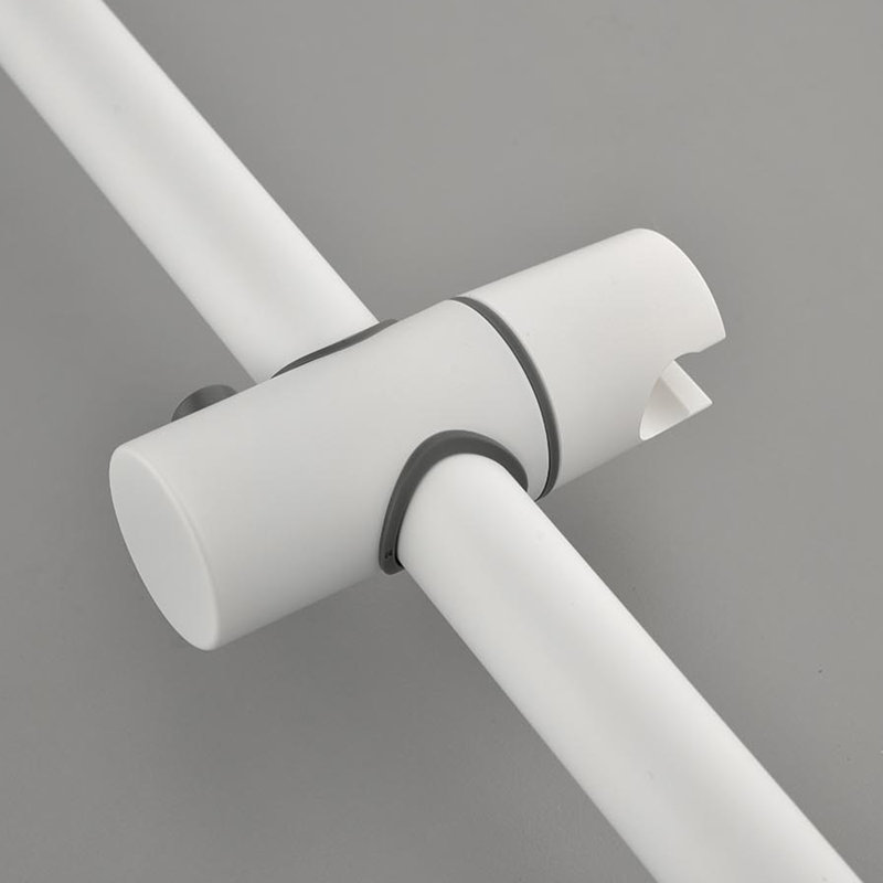 1 jet 11,8 po Pomme de douche murale fixe et fixe 2,5 GPM avec barre coulissante, jets pour le corps en blanc