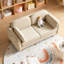Causeuse-coussin beige standard en polyester