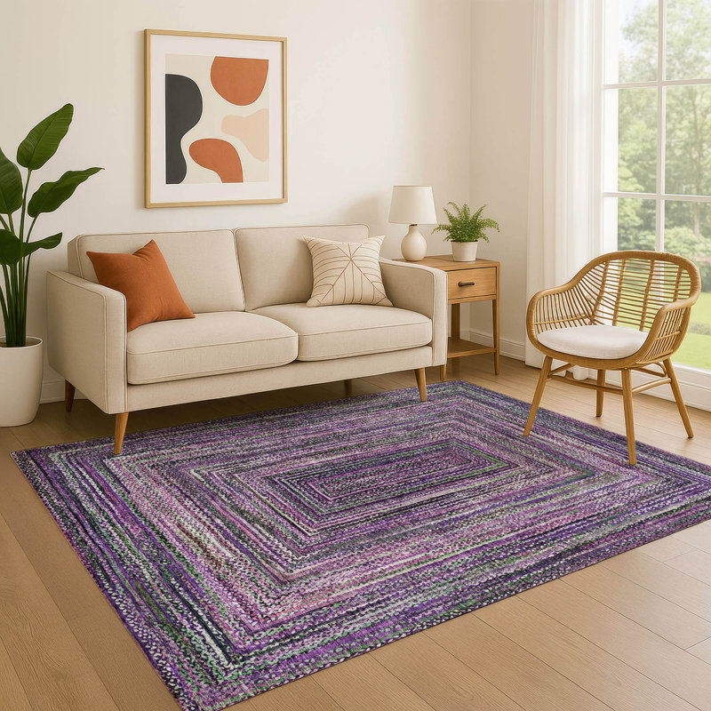 Premium Machine Washable Bucz AMF1725 Geometric Rug, Rectangle 5' x 7'6"