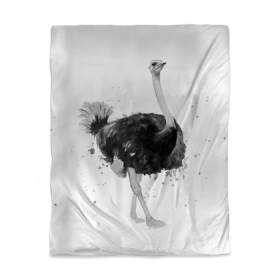 Exotic Gray Duvet Cover - Proud Ostrich | Home Decor Bedding
