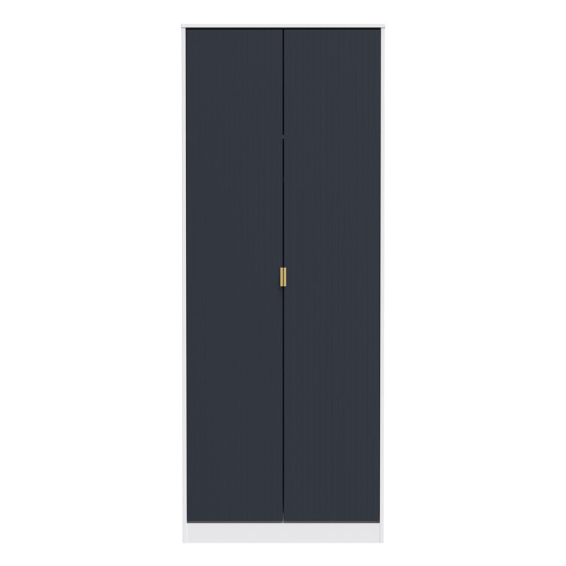 Beranda Manufactured Wood Wardrobe, Indigo Matt/White