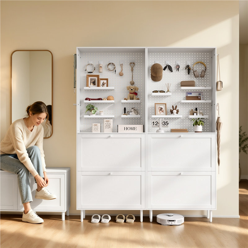 12 - Pair Shoe Storage Cabinet