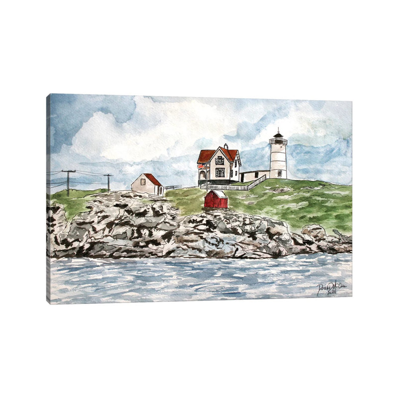 Cape Neddick Lighthouse by Derek McCrea - Wrapped Canvas Gallery-Wrapped Canvas Giclée, 20.32 cm H x 30.48 cm W