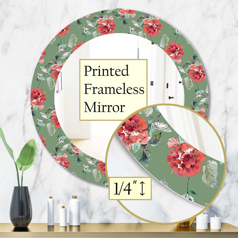 Miroir mural Flowers 1, H 31,5 po x l po
