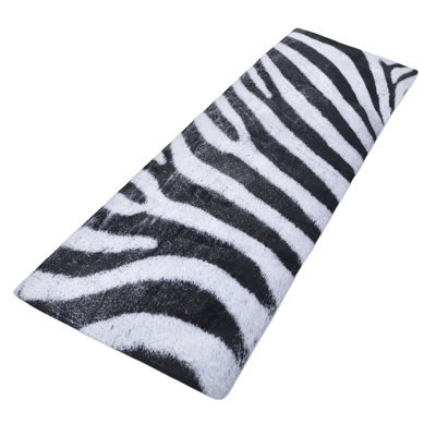 Tapis absorbants pour la maison, salle de bain et cuisine, tapis de sol antidérapants noirs et blancs décoratifs