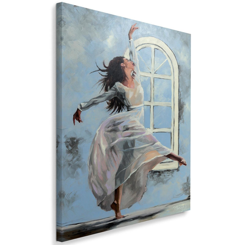 Ballerina Dancer - No Frame Print on Canvas, 90cm H x 60cm W