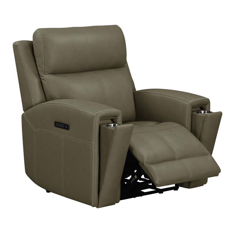 Anjelia Zero Wall Power Recliner w/ USB Ports, Tan