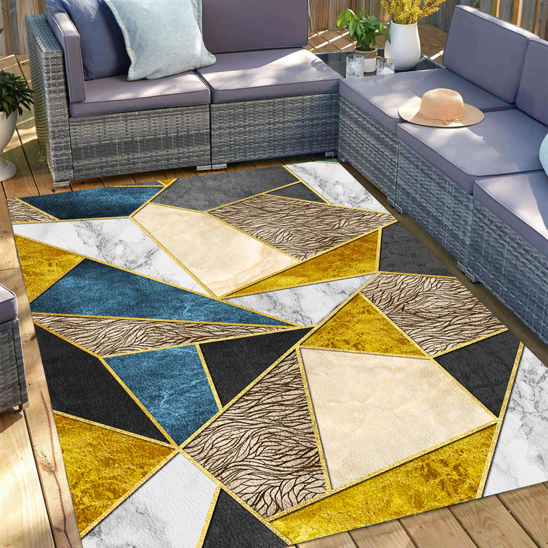 Tapis imperméables en PVC avec envers en caoutchouc antidérapant Akheel, Rectangle 3 pi x 5 pi