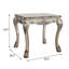 Table de bout carrée rétro blanc os