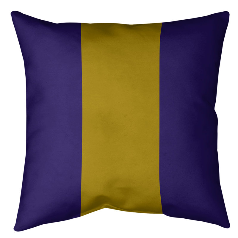 Housse de coussin décoratif baltimore retour, Mauve / doré, 20 po x 20 po, Faux lin