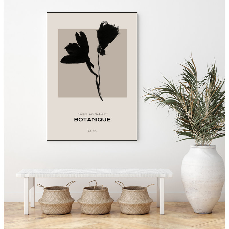 «Black Flower», toile encadrée