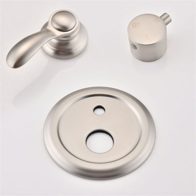 Robinet de douche de pluie à une poignée à 4 jets avec douchette à main (valve incluse)