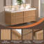 Meuble-lavabo flottant de 60 po avec comptoir en quartz et deux lavabos encastrés, tiroirs en bois massif, conception en bois cannelé
