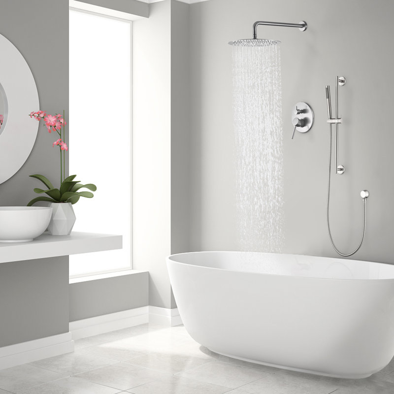 Système de douche mural à pression équilibrée avec barre coulissante