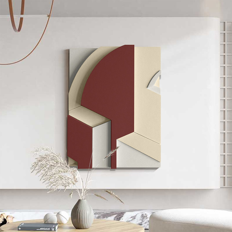 Peintures décoratives et décorations murales modernes et géométriques simples en relief en trois dimensions pour l'entrée