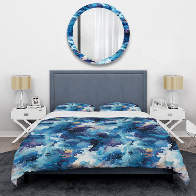 Ensemble de housse de couette bleu céleste Aura Camouflage