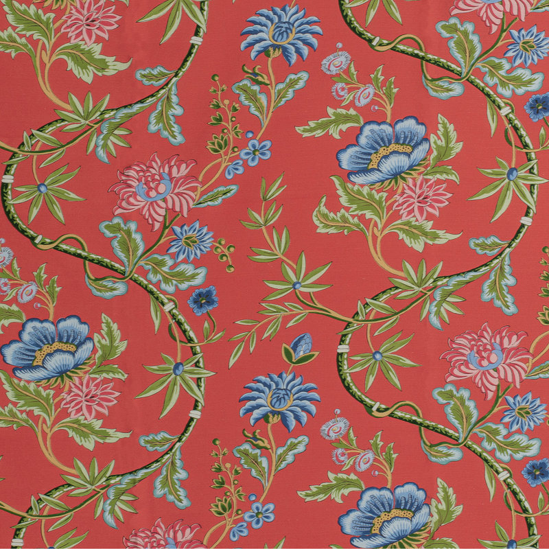Louverne Veronique Fabric, Red