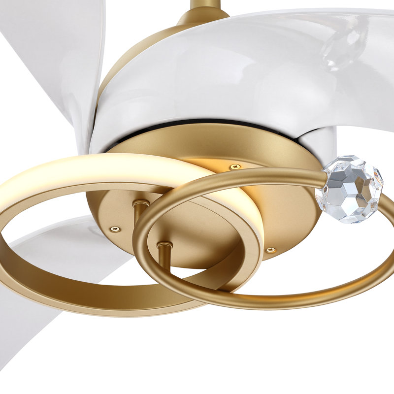 Ventilateur de plafond à 52 pales 52 po avec 3 lumières à intensité variable et télécommande