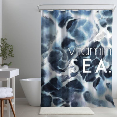 Shower Curtain QU23 – Polyester Shower Curtain, Dye Sublimation Print, 71" W × 74" L