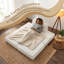 Ensemble de chaises sans os 35,4 po en velours côtelé avec repose-pieds et poche de rangement Sisler-2123895353