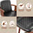 Modern PU Leather Bar Stools With Bentwood Armrests, Durable Frame, 360° Swivel, And Cushioned Comfort  Perfect For Kitchen, Home Bar, Or Dining Area-509931813