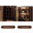 Brownness Solid Wood+Tempered Glass Display Cases