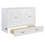 Lit escamotable double avec grands tiroirs, blanc-1353197469