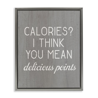Calories Delicious Points Framed Floater Canvas Wall Art by Daphne Polselli
