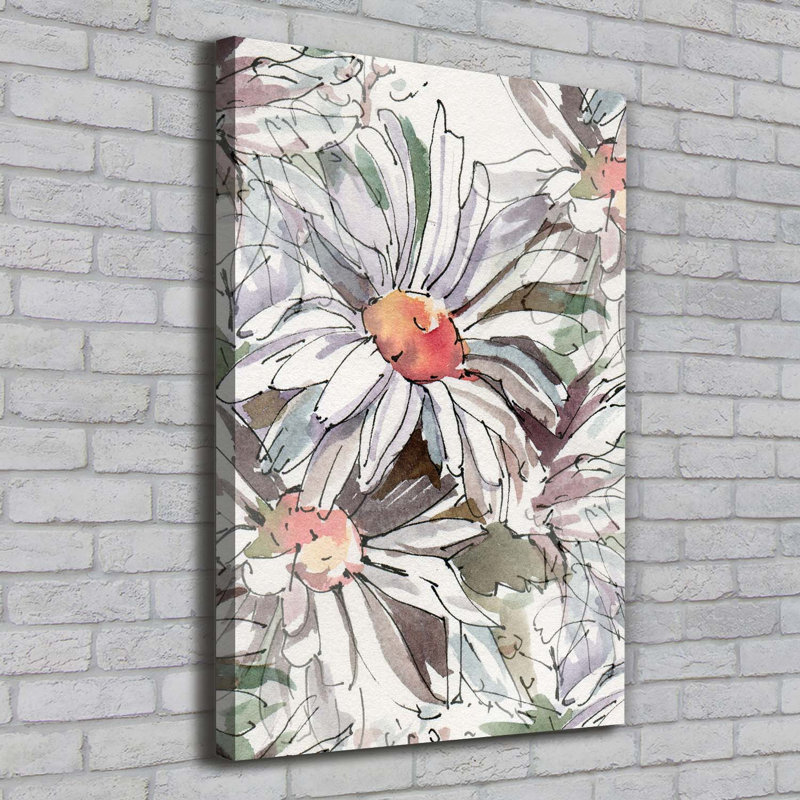 daisies 1 Piece Wrapped Canvas Wall Art