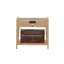 1 - Drawer Nightstand with Wicker Basket-516472860
