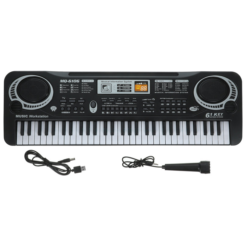 Enfants orgue électronique 61 touches avec microphone, piano électrique, musique, électronique