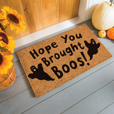 Tapis en fibre de coco 28 po x 16 po, Hope You Apport Boos!