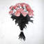 Bouquet de roses corail - Toile corail à feuilles pour la décoration intérieure