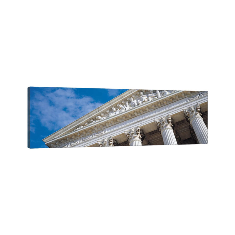 Columns Building - Wrapped Canvas Panoramic Print, 30.48 cm H x 91.44 cm W x 1.91 cm D